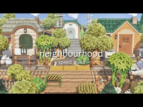 【あつ森】高低差のある住宅街 | Urban City Neighbourhood | Speed Build | Animal Crossing New Horizons | ACNH 【島クリ】