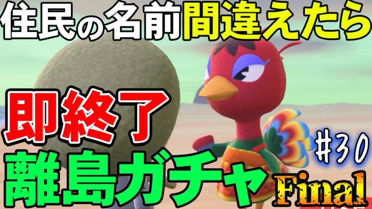 【あつ森】今、カモミに会いに行きます『名前を間違ったら即終了離島ガチャ』#30【あつまれ どうぶつの森】【ぽんすけ】