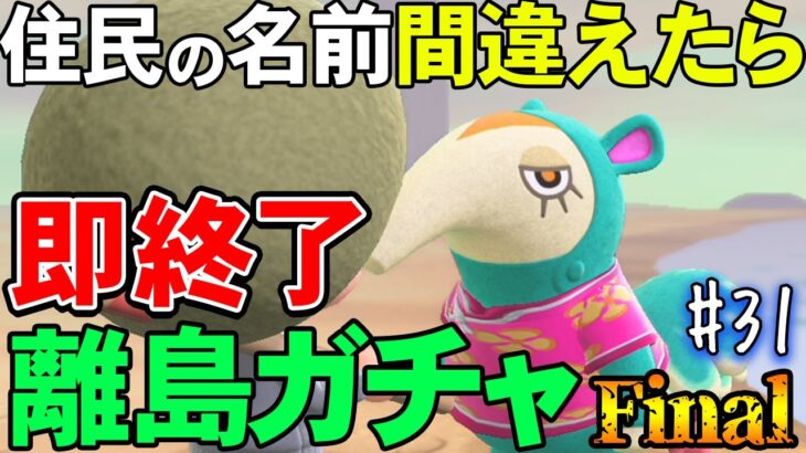 【あつ森】カモミの霊圧が消えた『名前を間違ったら即終了離島ガチャ』#31【あつまれ どうぶつの森】【ぽんすけ】