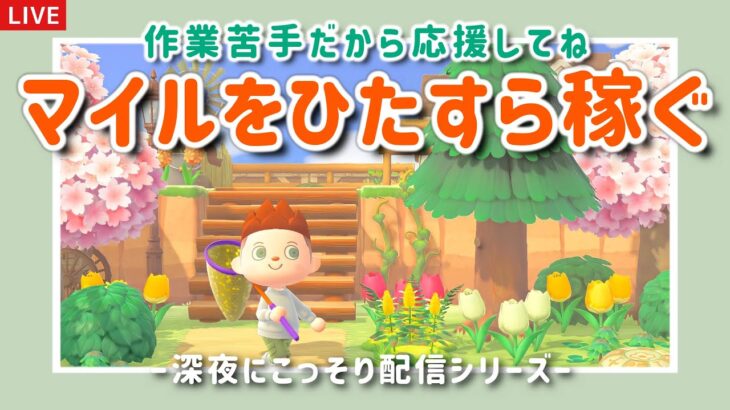 【あつ森】マイルを頑張って稼ぐ！すぐ挫折するから応援してね！【島クリエイター/雑談/あつまれどうぶつの森】