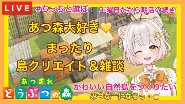 【あつ森】　今から始める　あつまれどうぶつの森　ライブ配信　㊳ 　まだまだ　島クリエイト　色々＆雑談　　【新人VTuber】　蜜姫ちっち🌼🍯