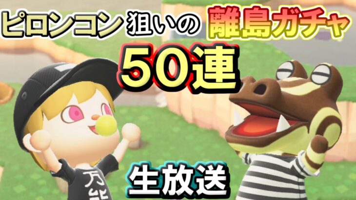 【離島ガチャ生放送】ピロンコンいるだろ！？出て来てくれえええ！！！【概要欄必読】あつまれどうぶつの森