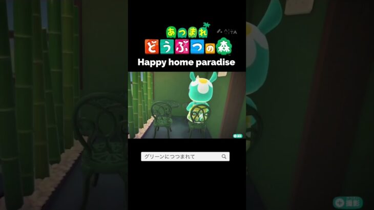 【あつ森】グリーンに囲まれて　（ペチュニア）ハッピーホームパラダイスGreenroom Animal　Crossing：New　Horizons Happy home paradise