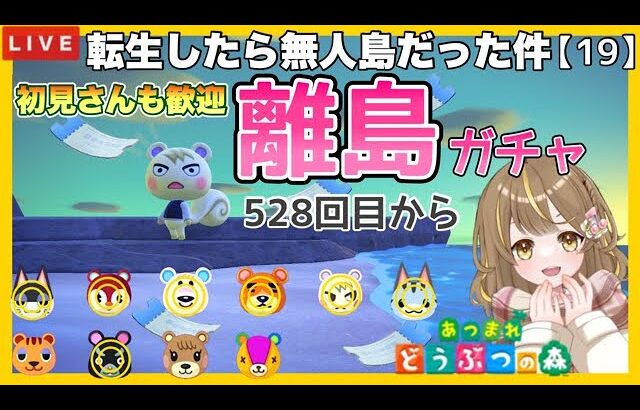 【あつ森】  転生したら無人島だった件 part19 | 　離島ガチャ　ライブ配信　住民厳選　【あつまれどうぶつの森/生配信】　【AnimalCrossing】　蜜姫ちっち🌼🍯