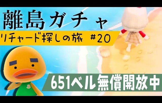 【あつ森】離島ガチャ🎈#20　遂に！！！リチャードくんに会いに行く🐤雑談回♡カブ価６５１ベル💰【視聴者参加型】