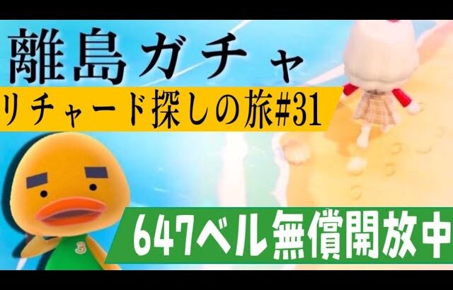 【あつ森】離島ガチャ🎈#３１　遂に！！！リチャードくんに会いに行く🐤雑談回♡カブ価６４７ベル💰【視聴者参加型】