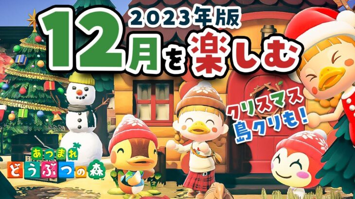 【あつ森】イベント祭り！12月の楽しみをチェック🧑‍🎄🎄クリスマス島クリエイトも【あつまれどうぶつの森】