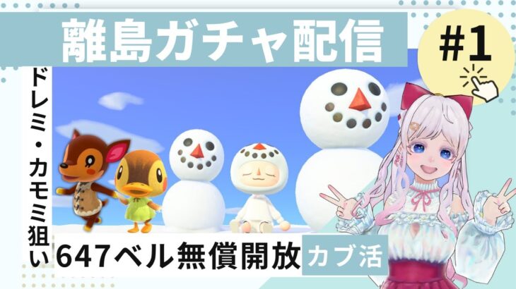 【🆕あつ森】離島ガチャ ＃１　カモミ・ドレミ探しの旅🐥カブ活６４７ベル　雑談回♡💰【視聴者参加型】