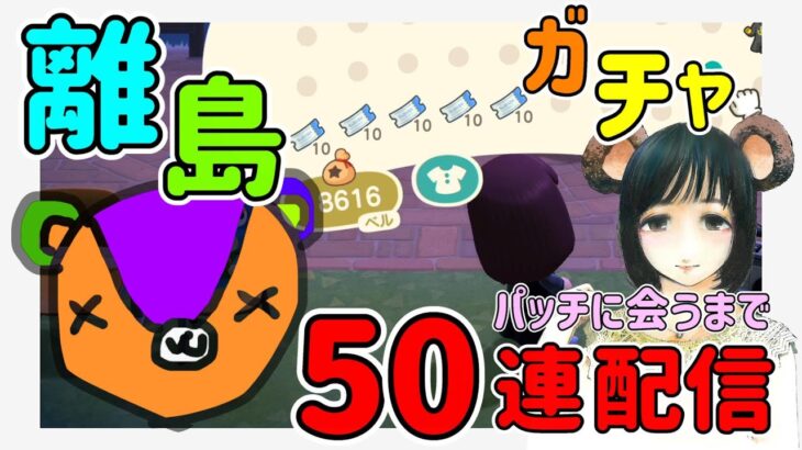 パッチくんに会うまで離島ガチャする！40連！【あつまれどうぶつの森/AnimalCrossing】(女性配信)