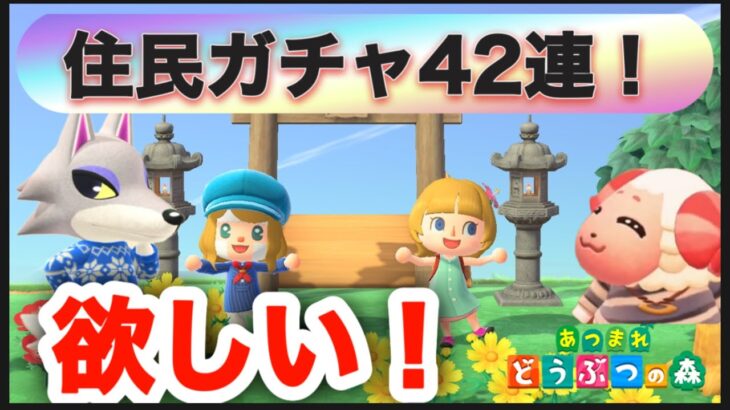 【あつ森】住民離島ガチャ42連！今度こそシベリアさんを引けるか？！【あつまれどうぶつの森】