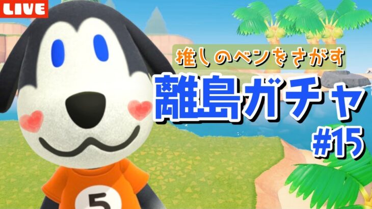 【あつ森】取り急ぎ、わんこ住民来てくれないですかね？ベンを探す離島ガチャ配信！【あつまれ どうぶつの森】