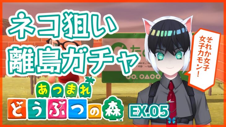 【あつまれどうぶつの森】ネコor女子の住人よ来い！【離島ガチャ配信】