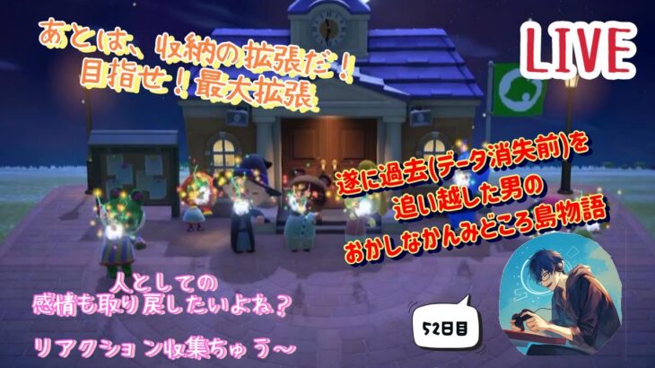 【あつまれどうぶつの森】最初から52日目　お島の冬化粧はいつからなの？　～農家な島と野菜と料理～