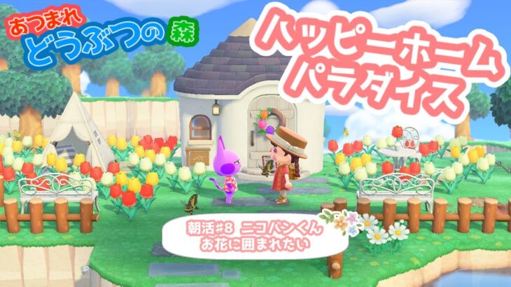 【あつ森】朝活♯08.ニコバンくんの別荘をリフォーム【ハピパラ】