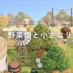 【あつ森】マイデザイン無しの島づくり|縦長のエリアに作る野菜畑と小さなリンゴ園|Animal Crossing: New Horizons【島クリエイター】