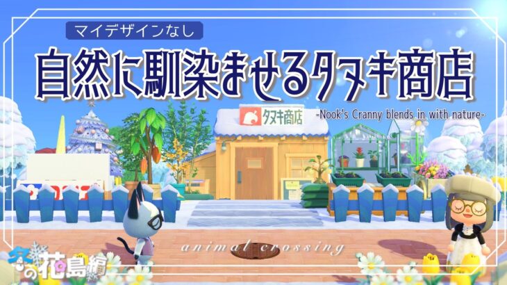 【あつ森｜マイデザインなし】植木屋さんなタヌキ商店を作る🪴Lino島冬の花島編＃2【島クリ】